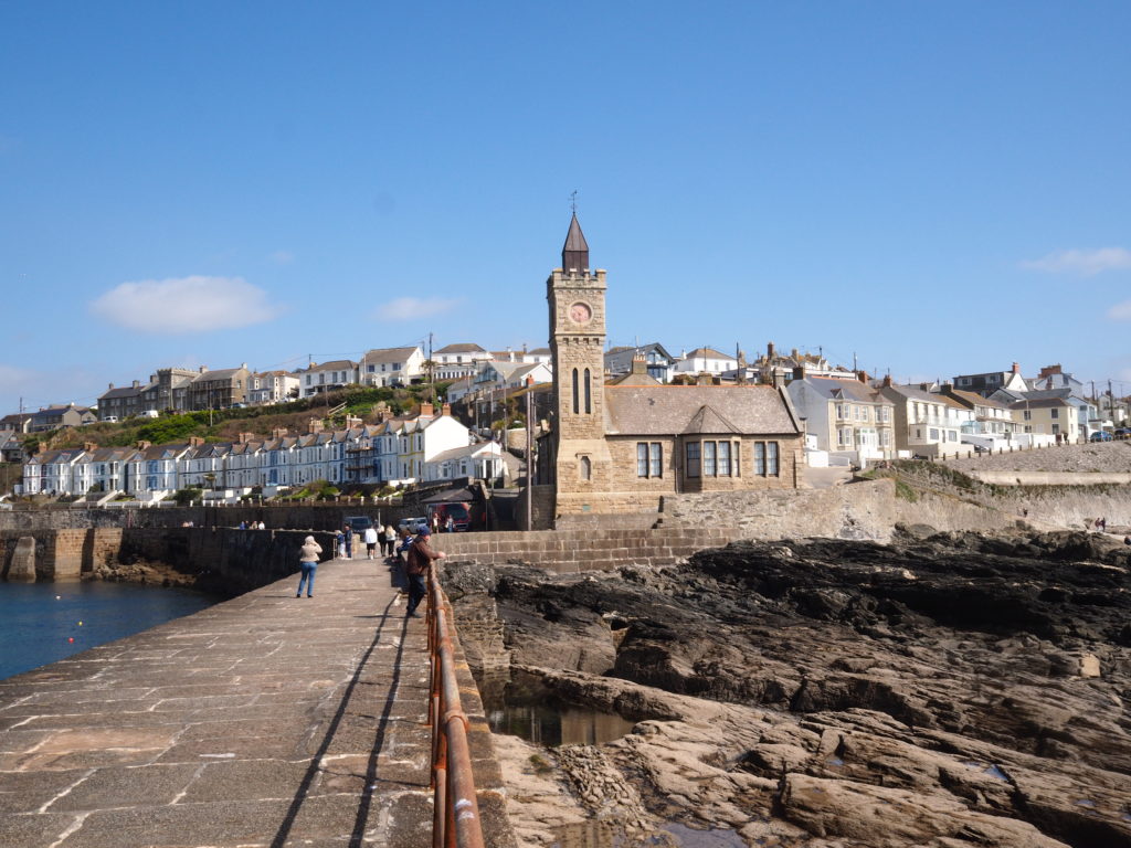 image of the clock tower, prominent landmark in Porthleven